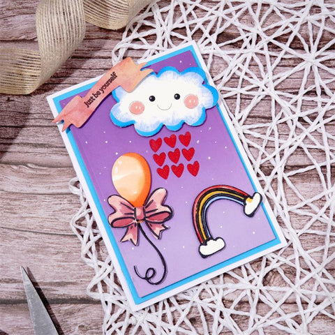 Inloveartshop Cloud, Rainbow, Umbrella, Bow, Heart, Balloon Cutting Dies