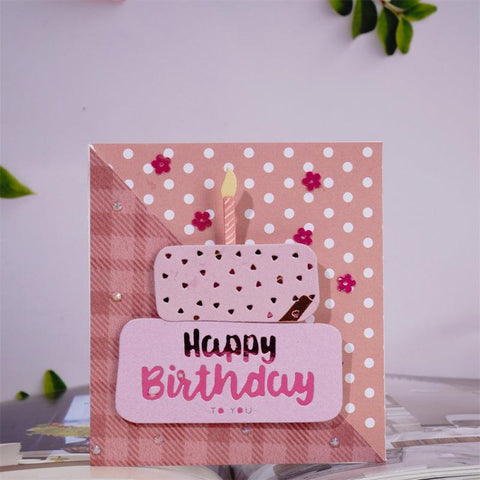 Inloveartshop Classic Double Happy Birthday Cake Cutting Dies