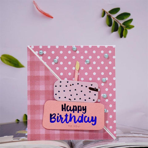 Inloveartshop Classic Double Happy Birthday Cake Cutting Dies