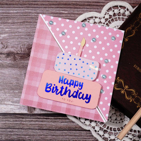 Inloveartshop Classic Double Happy Birthday Cake Cutting Dies