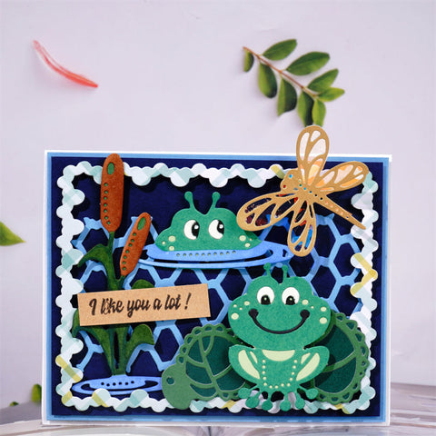 Inlovearts Frog, Dragonfly and Lotus Leaf Cutting Dies
