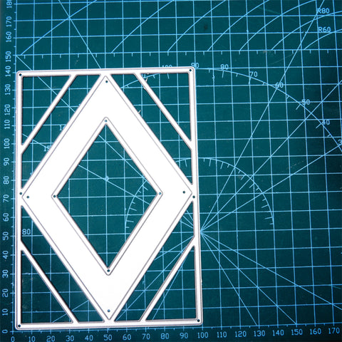 Inlovearts Multiple Rhombus Waste Paper Utilization Background Cutting Dies