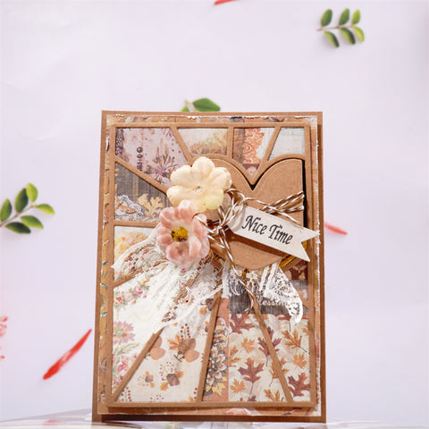Inlovearts Combination of Heart and Lines Background Cutting Dies