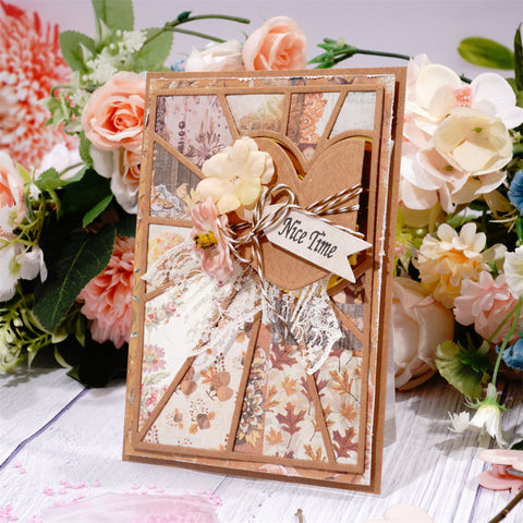 Inlovearts Combination of Heart and Lines Background Cutting Dies