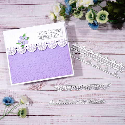 Inlovearts 5pcs Lace Border Decor Dies