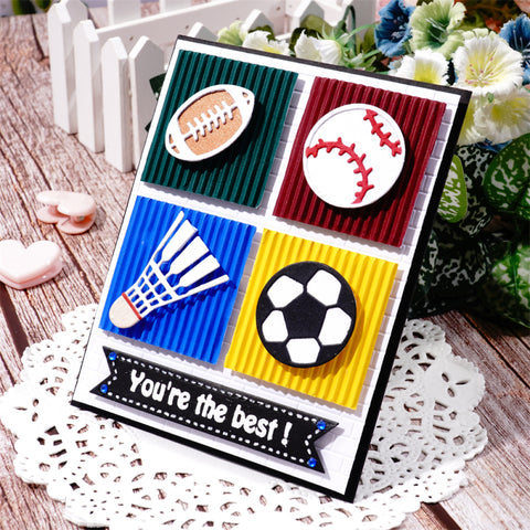 Inlovearts 7pcs Ball Sports Equipment Cutting Dies