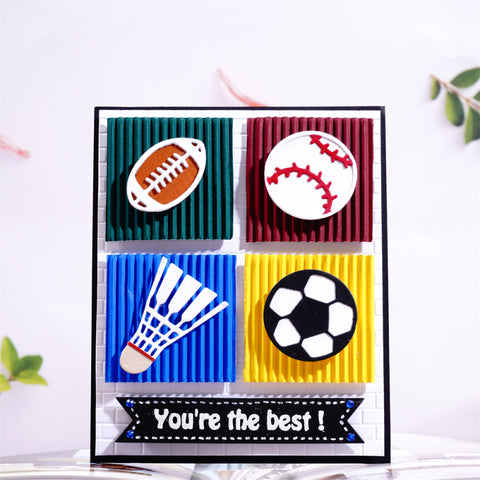 Inlovearts 7pcs Ball Sports Equipment Cutting Dies
