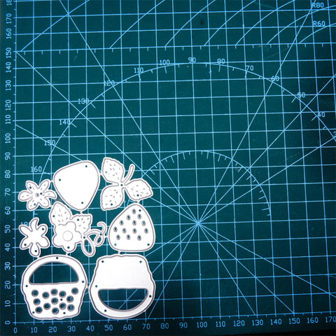 Inlovearts Strawberry with Basket Combined Cutting Dies
