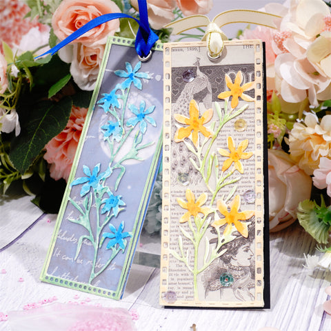 2 Pcs Rectangle Flowers Border Metal Dies