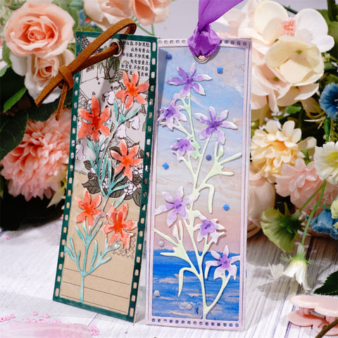 2 Pcs Rectangle Flowers Border Metal Dies