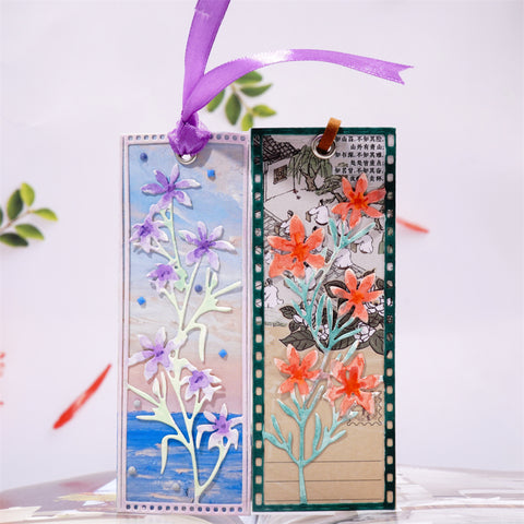 2 Pcs Rectangle Flowers Border Metal Dies