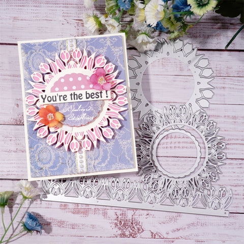 Flower Frame and Border Combined Cutting Dies