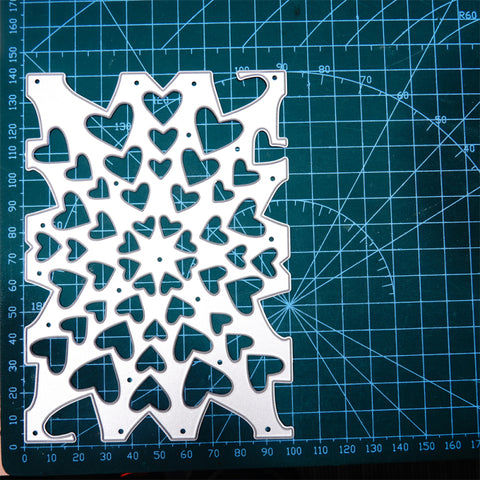 Inlovearts Heart Background Cutting Dies