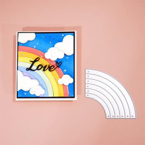 Inlovearts Rainbow Decor Cutting Dies
