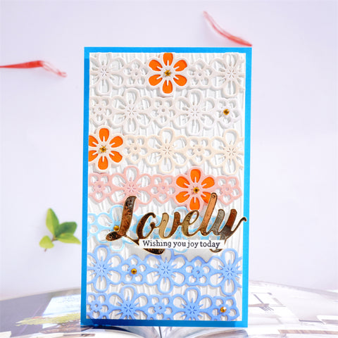 Inlovearts 4pcs Flower Border Cutting Dies