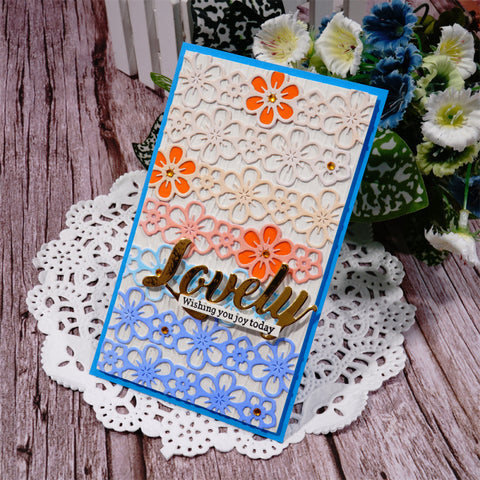 Inlovearts 4pcs Flower Border Cutting Dies