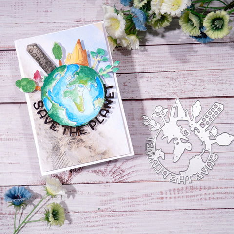 Inlovearts "Save the Planet" Environmental Theme Cutting Dies