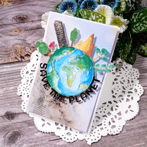 Inlovearts "Save the Planet" Environmental Theme Cutting Dies