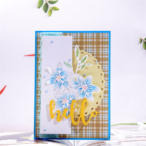 Inlovearts Half Tulip Border Metal Cutting Dies