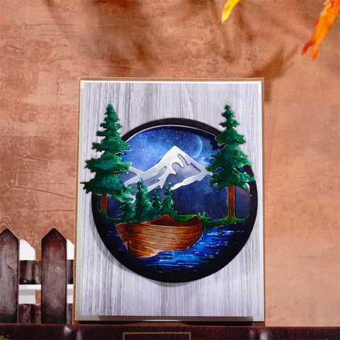 Inlovearts Lake in the Forest Cutting Dies