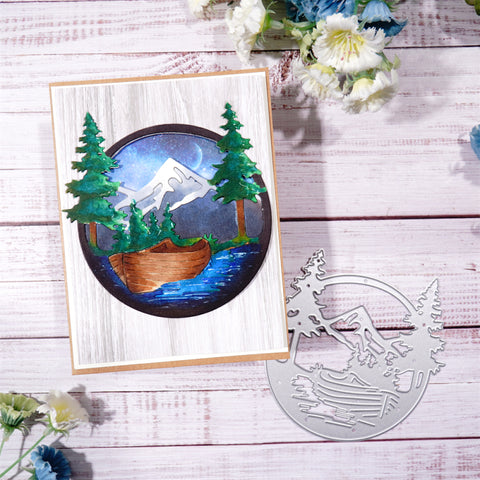 Inlovearts Lake in the Forest Cutting Dies