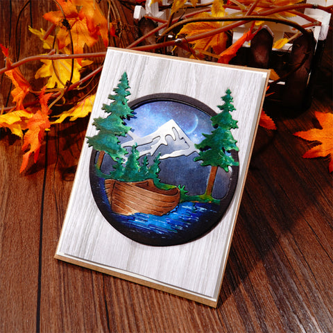 Inlovearts Lake in the Forest Cutting Dies