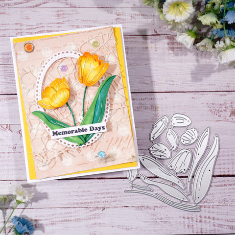 Inlovearts Blooming Tulips Cutting Dies
