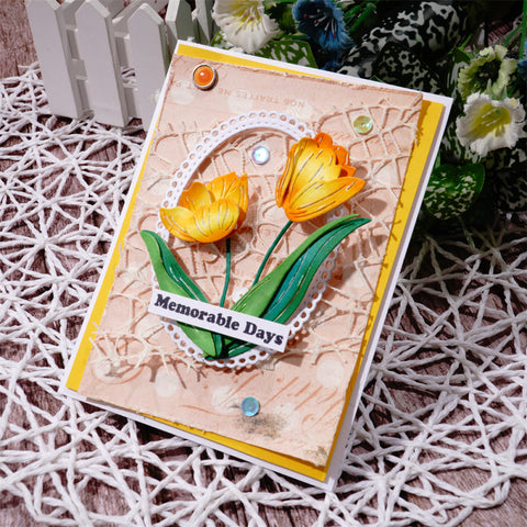 Inlovearts Blooming Tulips Cutting Dies