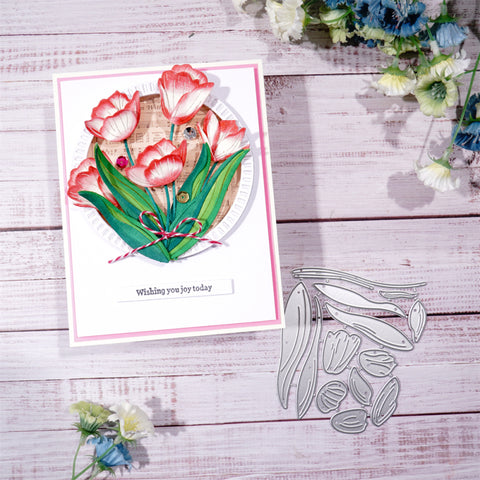 Inlovearts Blooming Tulips Cutting Dies