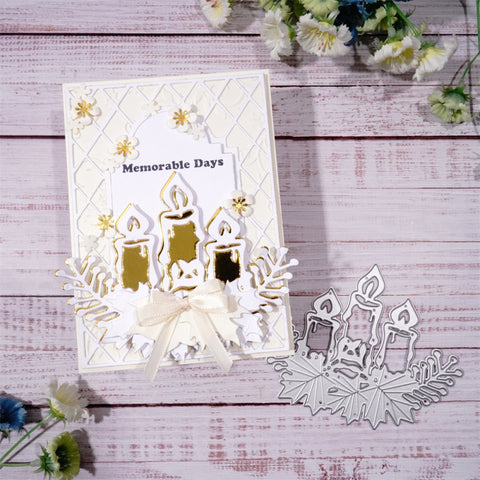 Inlovearts Burning Candle Cutting Dies
