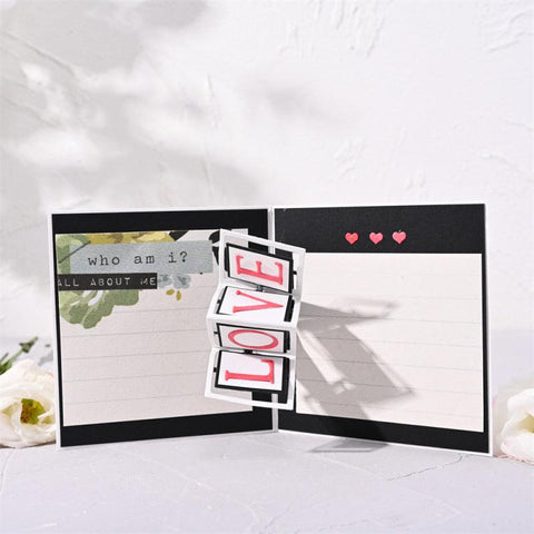 Inloveartshop "Love" Word Foldable Frame Metal Cutting Dies