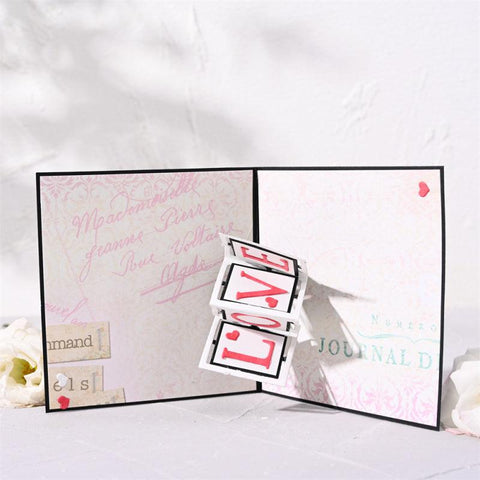 Inloveartshop "Love" Word Foldable Frame Metal Cutting Dies