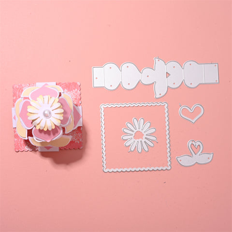 Valentine Swan 3D Heart Pop up Cutting Dies