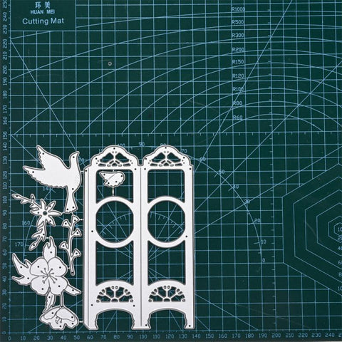 Inloveartshop Exquisite Flowers and Bird Border Cutting Dies