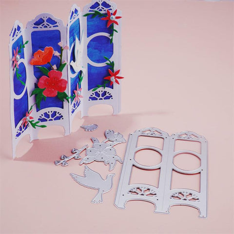 Inloveartshop Exquisite Flowers and Bird Border Cutting Dies
