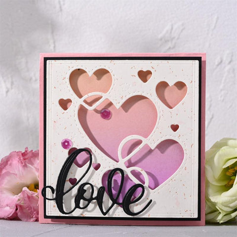 Inloveartshop Heart Shape Background Board Cutting Dies