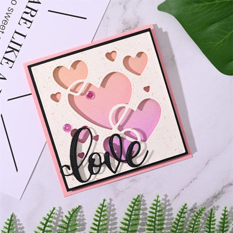 Inloveartshop Heart Shape Background Board Cutting Dies