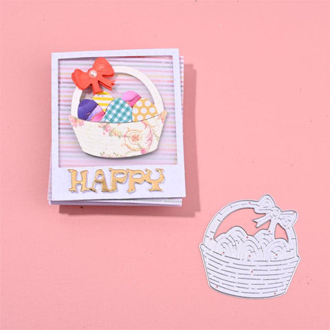 Inloveartshop Flower Basket Full of Easter Eggs Cutting Dies