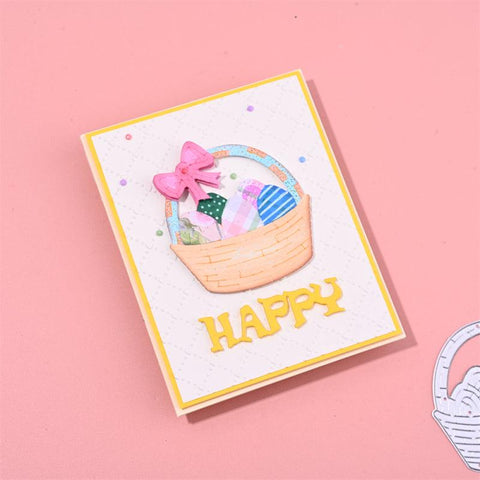Inloveartshop Flower Basket Full of Easter Eggs Cutting Dies