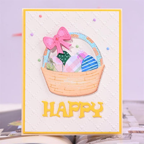 Inloveartshop Flower Basket Full of Easter Eggs Cutting Dies