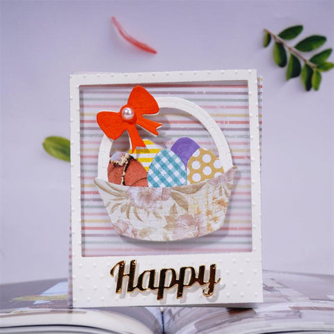 Inloveartshop Flower Basket Full of Easter Eggs Cutting Dies