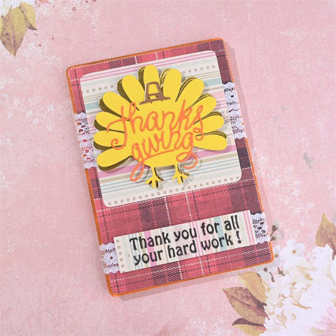 Inloveartshop "Thanksgiving" Word and Turkey Cutting Dies