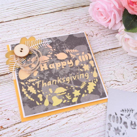 Inloveartshop Happy Thanksgiving Theme Background Board Cutting Dies