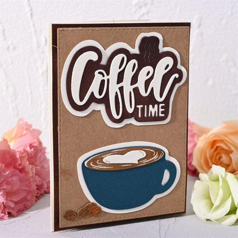 "Coffee" Word Dies and Coffee Cup Decor Dies