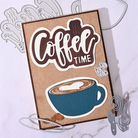 "Coffee" Word Dies and Coffee Cup Decor Dies