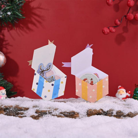 Inloveartshop Christmas Theme Cute Little Gift Box Boxes and Bags Cutting Dies