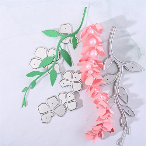 Inloveartshop Vine Flowers Nature Decor Metal Cutting Dies