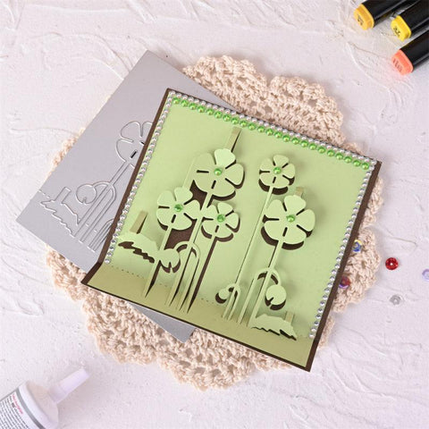 Inloveartshop 3D Stretchable Flowers Background Board Cutting Dies