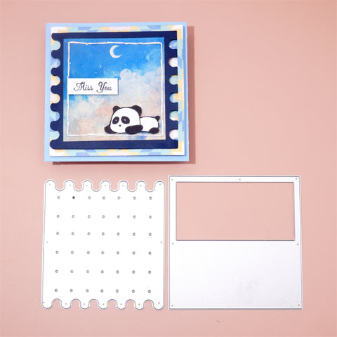 Inlovearts Rectangle Frame Background Cutting Dies