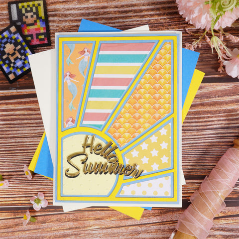 Inlovearts Rectangle Triangle Circle Split Background Board Cutting Die